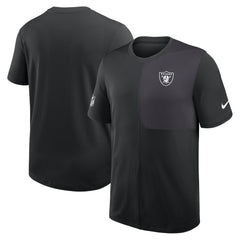 Las Vegas Raiders Sideline UV Dri-Fit Coach Shirt Black | Nike for Sale