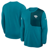 Jacksonville Jaguars Sideline Coach UV Dri-FIT Long Sleeve Shirt Teal | Nike for Sale