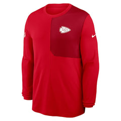 Kansas City Chiefs Sideline Coach UV Dri-FIT Long Sleeve Shirt Red | Nike for Sale