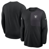 Las Vegas Raiders Sideline Coach UV Dri-FIT Long Sleeve Shirt Black | Nike for Sale