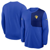 Los Angeles Rams Sideline Coach UV Dri-FIT Long Sleeve Shirt Royal | Nike for Sale
