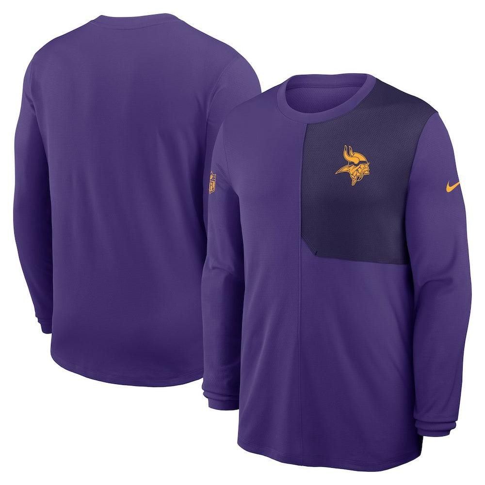 Minnesota Vikings Sideline Coach UV Dri-FIT Long Sleeve Shirt Purple | Nike for Sale