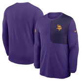 Minnesota Vikings Sideline Coach UV Dri-FIT Long Sleeve Shirt Purple | Nike for Sale