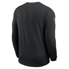 New Orleans Saints Sideline Coach UV Dri-FIT Long Sleeve Shirt Black | Nike for Sale
