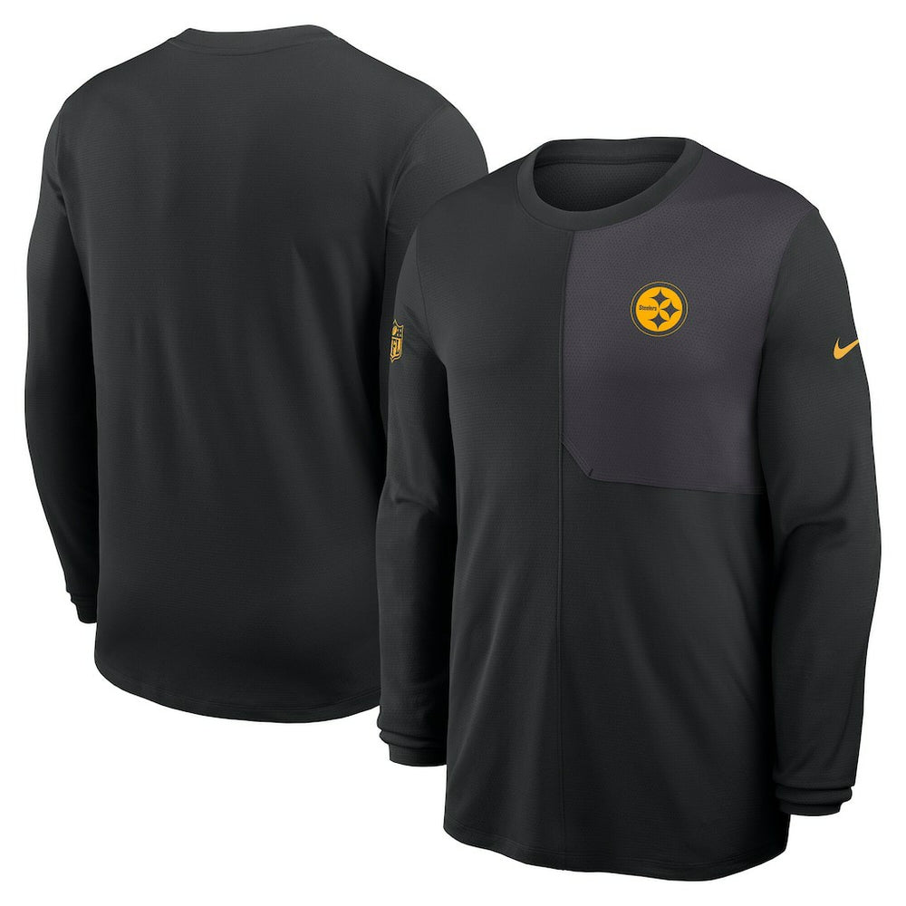 Pittsburgh Steelers Sideline Coach UV Dri-FIT Long Sleeve Shirt Black | Nike for Sale
