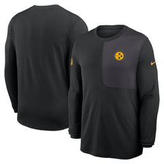 Pittsburgh Steelers Sideline Coach UV Dri-FIT Long Sleeve Shirt Black | Nike for Sale