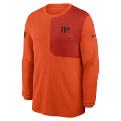 Cincinnati Bengals Sideline Coach UV Dri-FIT Long Sleeve Shirt Orange | Nike for Sale