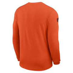 Cincinnati Bengals Sideline Coach UV Dri-FIT Long Sleeve Shirt Orange | Nike for Sale