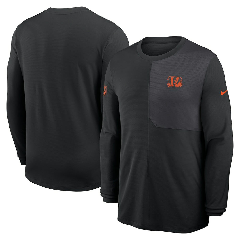 Cincinnati Bengals Sideline Coach UV Dri-FIT Long Sleeve Shirt Black | Nike for Sale