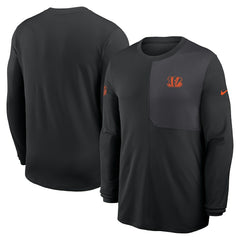 Cincinnati Bengals Sideline Coach UV Dri-FIT Long Sleeve Shirt Black | Nike for Sale