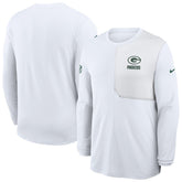 Green Bay Packers Sideline Coach UV Dri-FIT Long Sleeve Shirt White | Nike for Sale