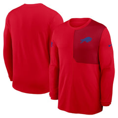 Buffalo Bills Sideline Coach UV Dri-FIT Long Sleeve Shirt Red | Nike for Sale