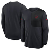 Houston Texans Sideline Coach UV Dri-FIT Long Sleeve Shirt Navy | Nike for Sale