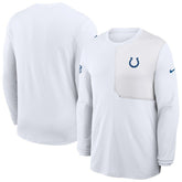 Indianapolis Colts Sideline Coach UV Dri-FIT Long Sleeve Shirt White | Nike for Sale