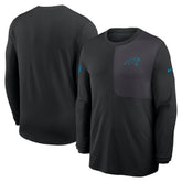 Carolina Panthers Sideline Coach UV Dri-FIT Long Sleeve Shirt Black | Nike for Sale