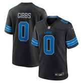 Jahmyr Gibbs Detroit Lions 2nd Alternate Game Player Jersey Black | Nike for Sale