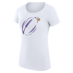 Minnesota Vikings G-III 4Her by Carl Banks Women's Super-Slim Fit Lightweight Subtle Football T-Shirt White | NFL