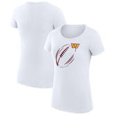 Washington Commanders G-III 4Her by Carl Banks Women's Super-Slim Fit Lightweight Subtle Football T-Shirt White | NFL