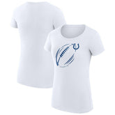 Indianapolis Colts G-III 4Her by Carl Banks Women's Super-Slim Fit Lightweight Subtle Football T-Shirt White | NFL