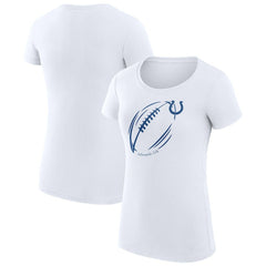 Indianapolis Colts G-III 4Her by Carl Banks Women's Super-Slim Fit Lightweight Subtle Football T-Shirt White | NFL