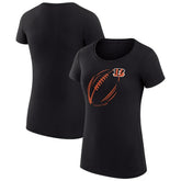 Cincinnati Bengals G-III 4Her by Carl Banks Women's Super-Slim Fit Lightweight Subtle Football T-Shirt Black | NFL