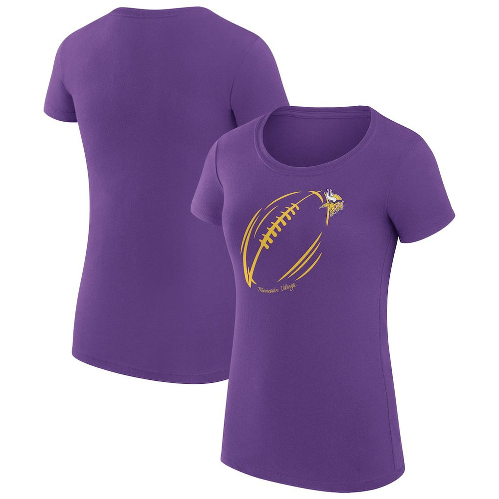 Minnesota Vikings G-III 4Her by Carl Banks Women's Super-Slim Fit Lightweight Subtle Football T-Shirt Purple | NFL