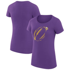 Minnesota Vikings G-III 4Her by Carl Banks Women's Super-Slim Fit Lightweight Subtle Football T-Shirt Purple | NFL