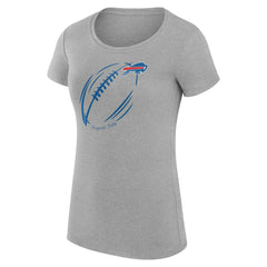 Buffalo Bills G-III 4Her by Carl Banks Women's Super-Slim Fit Lightweight Subtle Football T-Shirt Heather Gray | NFL