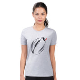 Houston Texans G-III 4Her by Carl Banks Women's Super-Slim Fit Lightweight Subtle Football T-Shirt Heather Gray | NFL
