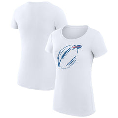 Buffalo Bills G-III 4Her by Carl Banks Women's Super-Slim Fit Lightweight Subtle Football T-Shirt White | NFL