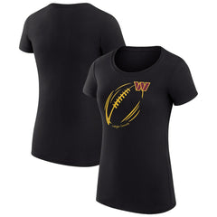 Washington Commanders G-III 4Her by Carl Banks Women's Super-Slim Fit Lightweight Subtle Football T-Shirt Black | NFL