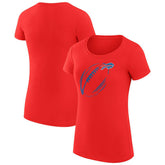 Buffalo Bills G-III 4Her by Carl Banks Women's Super-Slim Fit Lightweight Subtle Football T-Shirt Red | NFL