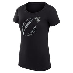 Las Vegas Raiders G-III 4Her by Carl Banks Women's Super-Slim Fit Lightweight Subtle Football T-Shirt Black | NFL