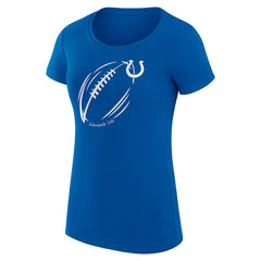 Indianapolis Colts G-III 4Her by Carl Banks Women's Super-Slim Fit Lightweight Subtle Football T-Shirt Royal | NFL