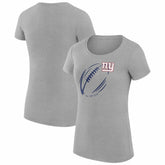 New York Giants G-III 4Her by Carl Banks Women's Super-Slim Fit Lightweight Subtle Football T-Shirt Heather Gray | NFL