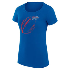 Buffalo Bills G-III 4Her by Carl Banks Women's Super-Slim Fit Lightweight Subtle Football T-Shirt Royal | NFL