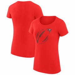 Tampa Bay Buccaneers G-III 4Her by Carl Banks Women's Super-Slim Fit Lightweight Subtle Football T-Shirt Red | NFL