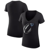 Indianapolis Colts G-III 4Her by Carl Banks Women's Super-Slim Fit Lightweight Subtle Football V-Neck T-Shirt Black | NFL