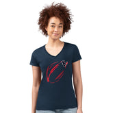 Houston Texans G-III 4Her by Carl Banks Women's Super-Slim Fit Lightweight Subtle Football V-Neck T-Shirt Navy | NFL