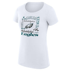 Philadelphia Eagles G-III 4Her by Carl Banks Women's Super-Slim Fit Lightweight Collage Team T-Shirt White | NFL