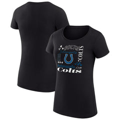 Indianapolis Colts G-III 4Her by Carl Banks Women's Super-Slim Fit Lightweight Collage Team T-Shirt Black | NFL