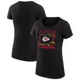 Kansas City Chiefs G-III 4Her by Carl Banks Women's Super-Slim Fit Lightweight Collage Team T-Shirt Black | NFL