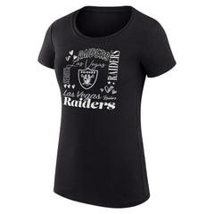 Las Vegas Raiders G-III 4Her by Carl Banks Women's Super-Slim Fit Lightweight Collage Team T-Shirt Black | NFL