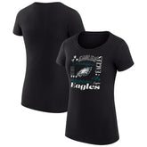 Philadelphia Eagles G-III 4Her by Carl Banks Women's Super-Slim Fit Lightweight Collage Team T-Shirt Black | NFL
