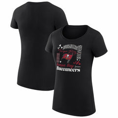 Tampa Bay Buccaneers G-III 4Her by Carl Banks Women's Super-Slim Fit Lightweight Collage Team T-Shirt Black | NFL