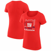 New York Giants G-III 4Her by Carl Banks Women's Super-Slim Fit Lightweight Collage Team T-Shirt Red | NFL