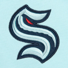 Seattle Kraken Mitchell & Ness Thermal Henley Long Sleeve T-Shirt - Light Blue - NHL