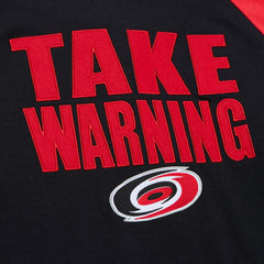 Carolina Hurricanes Mitchell & Ness Legendary Slub Raglan Long Sleeve T-Shirt - Black/Red - NHL
