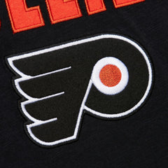 Philadelphia Flyers Mitchell & Ness Legendary Slub Raglan Long Sleeve T-Shirt - Black/Orange - NHL