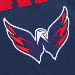 Washington Capitals Mitchell & Ness Legendary Slub Raglan Long Sleeve T-Shirt - Navy/Red - NHL